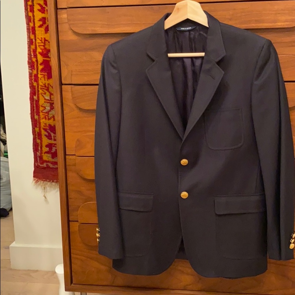 Black Brooks Brother Red Fleece Blazer